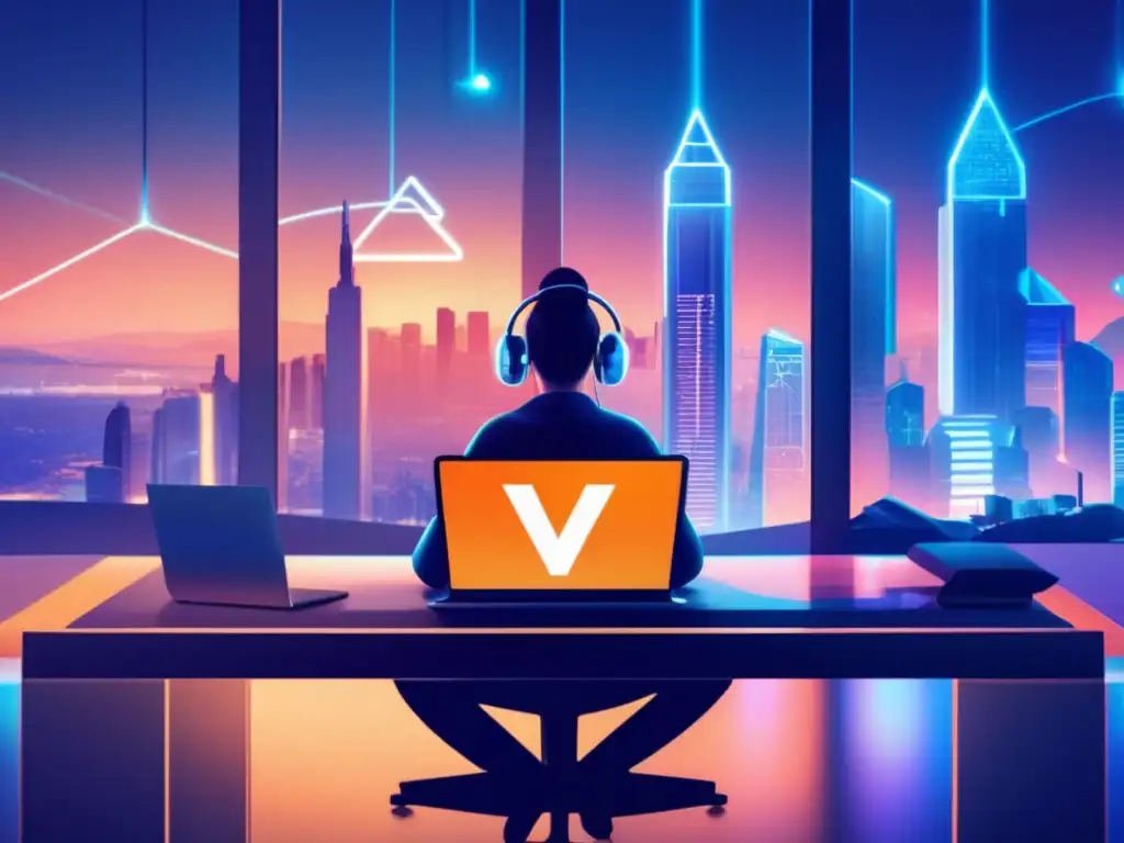 Persona protegiendo activos financieros con VPN VPN: Protege activos online, importancia para inversores