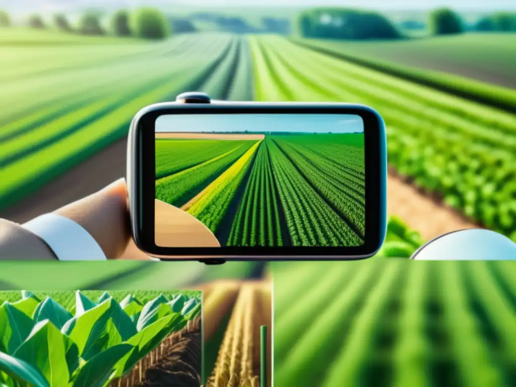 Agricultura moderna: campo verde y tecnología avanzada Agricultura inteligente: Oportunidades de inversión