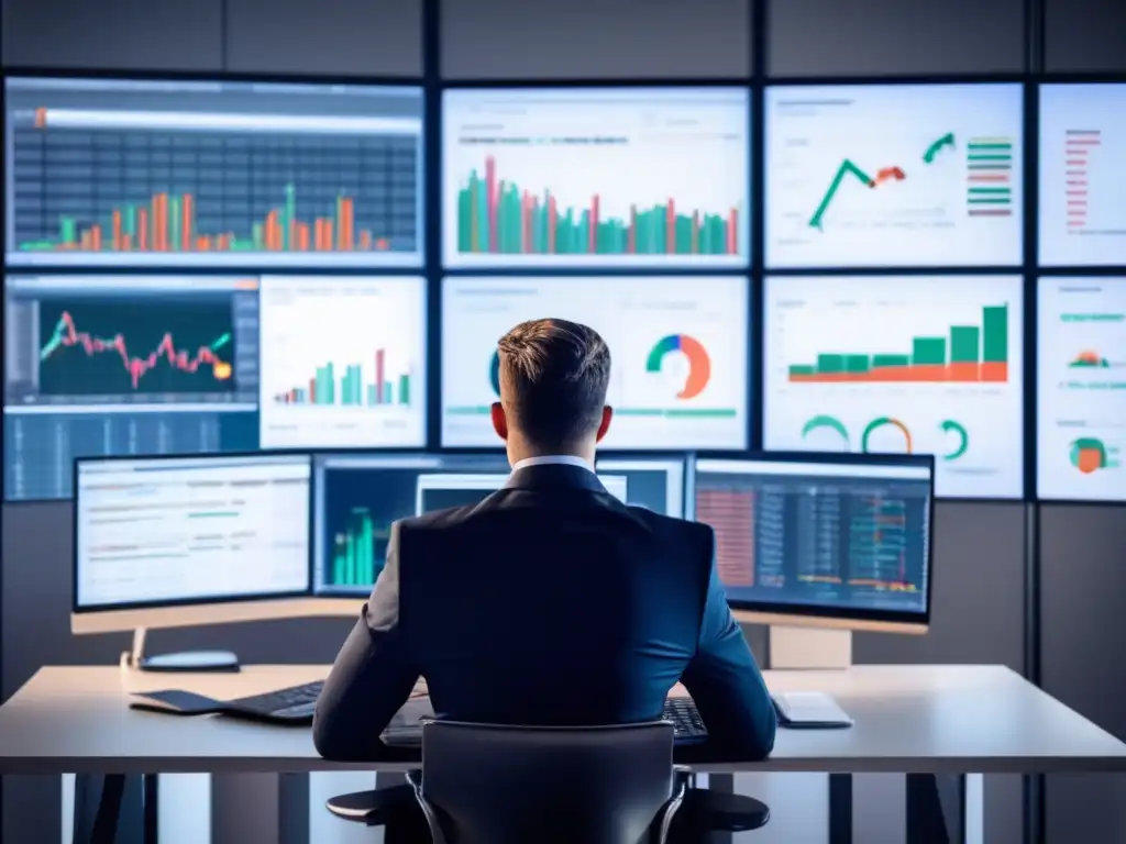 Analista financiero en acción Analista financiero con estrategias de inversión renta fija