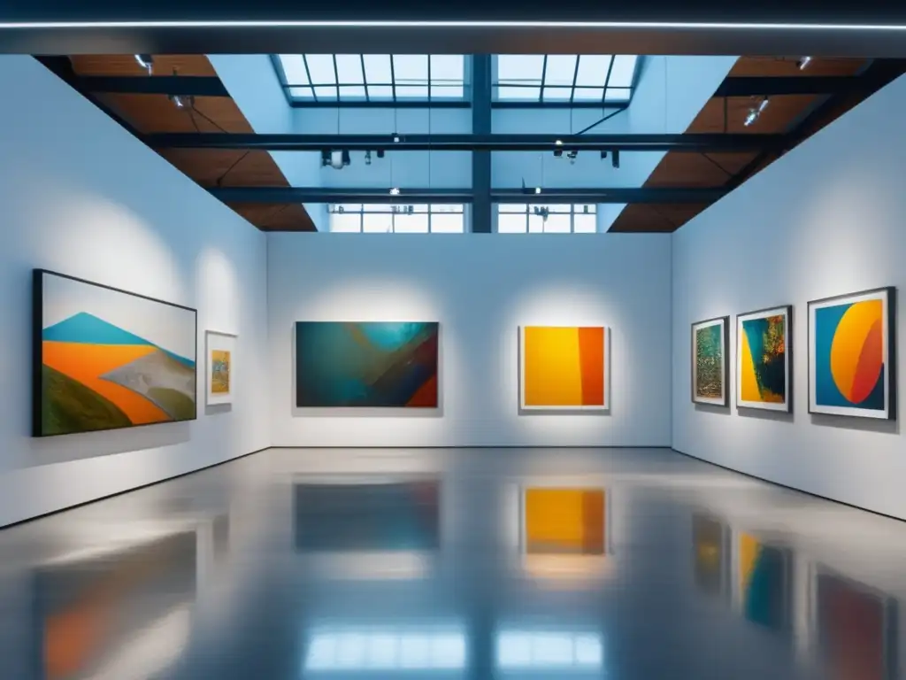 Galería de arte moderno con obras impresionantes Galería de arte con obras de colección: inversión en objetos de arte