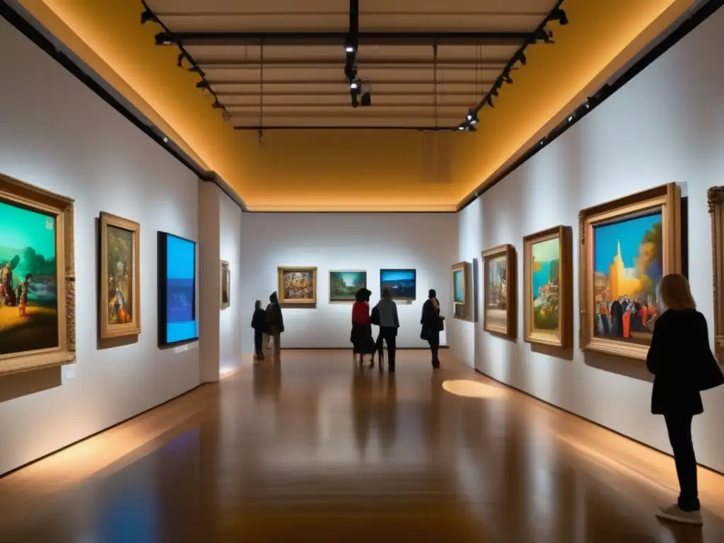Galería de arte con obras digitales y tradicionales Artes digital y tradicional: Diferencias y similitudes, mercado, reconocimiento y riesgos