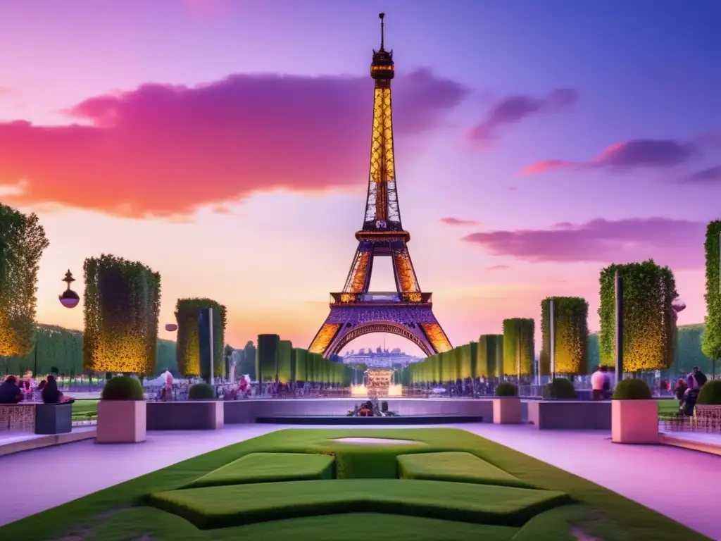 Eiffel Tower al atardecer: arquitectura y belleza francesa Eiffel Tower al atardecer: ley fiscal Francia inversión