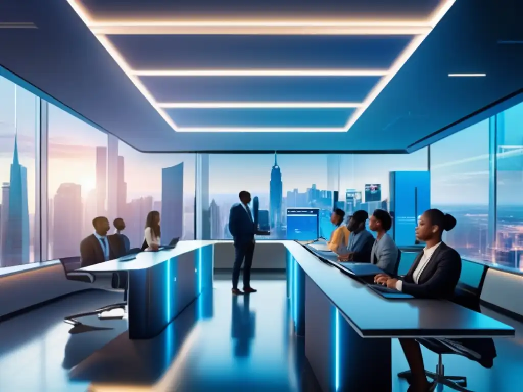 Aula futurista de tecnología financiera Aula futurista de tecnología financiera