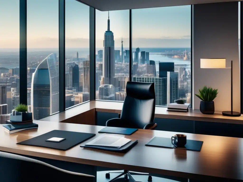 Oficina moderna con vistas a la ciudad Beneficios de invertir en bonos corporativos en una oficina moderna con vista a la ciudad