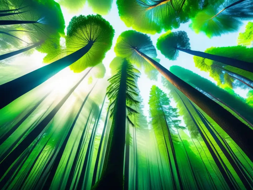 Bosque verde: belleza y sostenibilidad Beneficios bonos verdes: bosque exuberante y vibrante