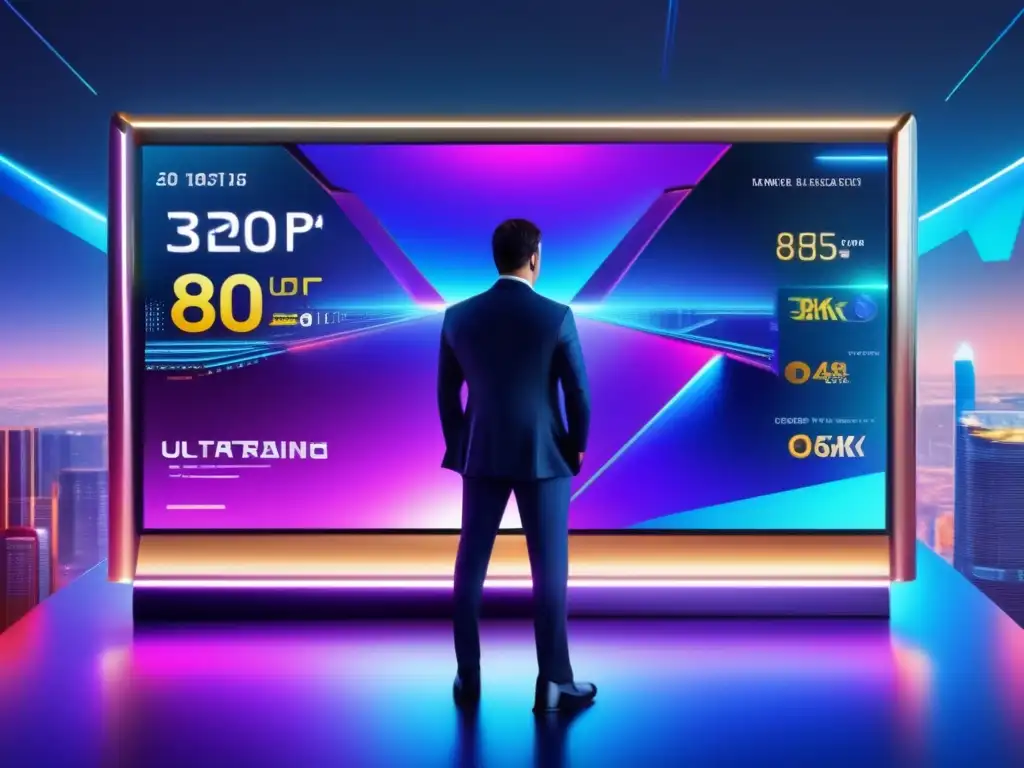 Futuro del trading: Innovación tecnológica y poder financiero Beneficios de usar bots en trading: Futuro del trading capturado en una imagen 8k ultradetallada, con innovación tecnológica y destreza financiera