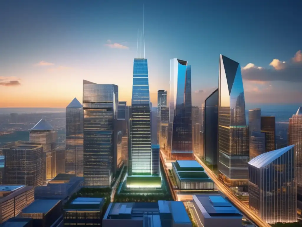 Inversión en REITs: ciudad moderna y profesionales Beneficios de invertir en REITs: Ciudad moderna, profesionales confiados y vibrante energía urbana