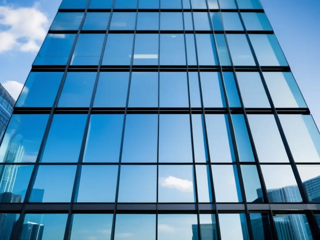 Edificio corporativo moderno en la ciudad Beneficios fiscales de estructuras offshore en un edificio de oficinas moderno, elegante y profesional