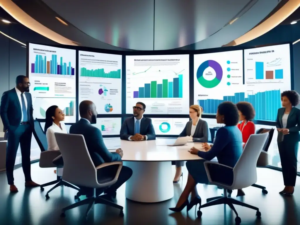 Reunión diversa de inversiones con profesionales Beneficios fondos mutuos: Diversidad y rentabilidad en reunión de inversionistas