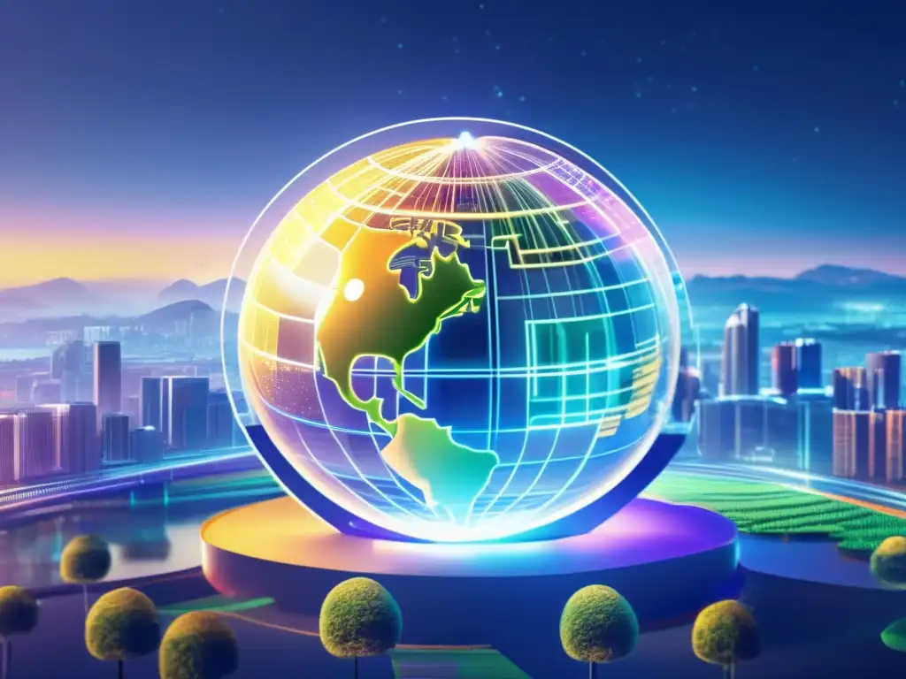 Criptomonedas: estacas y cultivo en red Beneficios del staking en criptomonedas: imagen futurista y detallada que representa staking y farming en criptomonedas