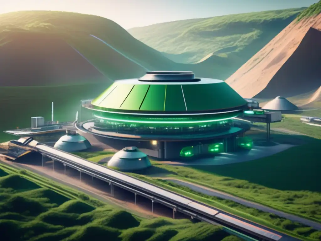 Futuro de la minería: tecnología y beneficios Beneficios invertir en tierras raras: Futuro minero innovador y sostenible con alta tecnología, inversores analizando datos y paisaje exuberante