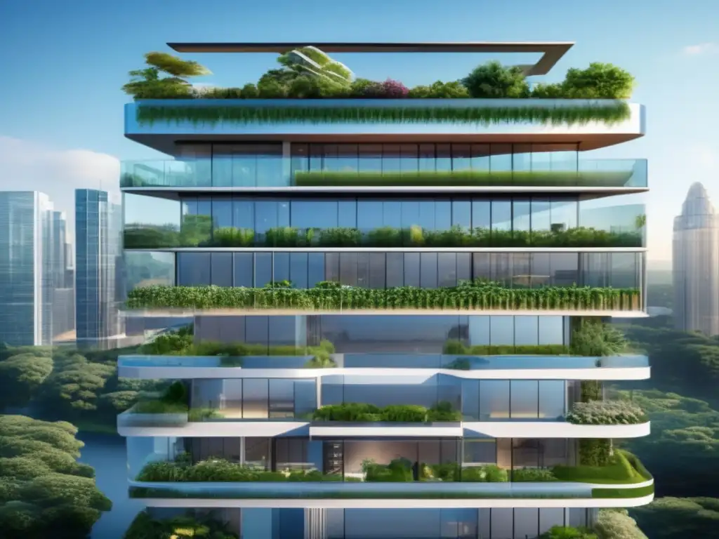 Edificio comercial moderno con diseño sostenible Beneficios Certif
