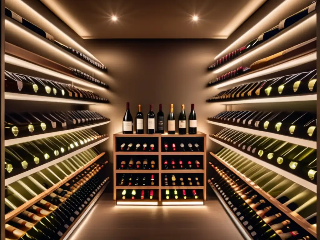 Elegante bodega de vinos Bodega elegante con vinos y licores: Volatilidad mercado vinos licores