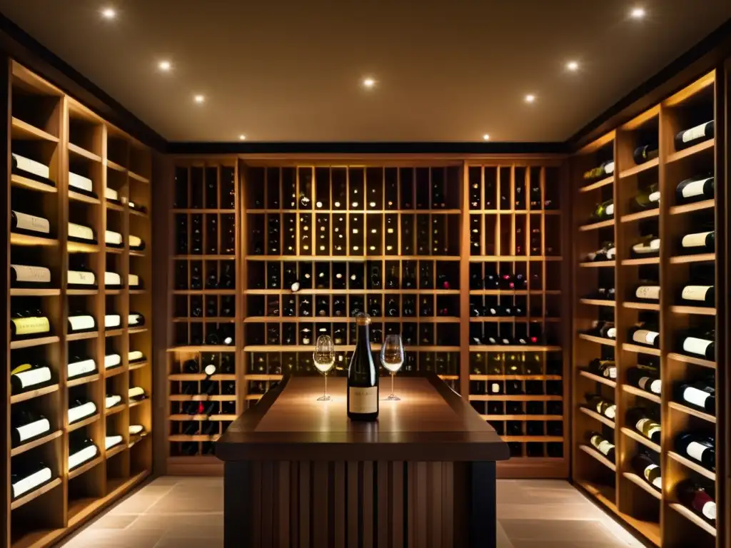 Elegante bodega de vinos premium Bodega de vinos elegante y sofisticada - Estrategias de inversión en vinos