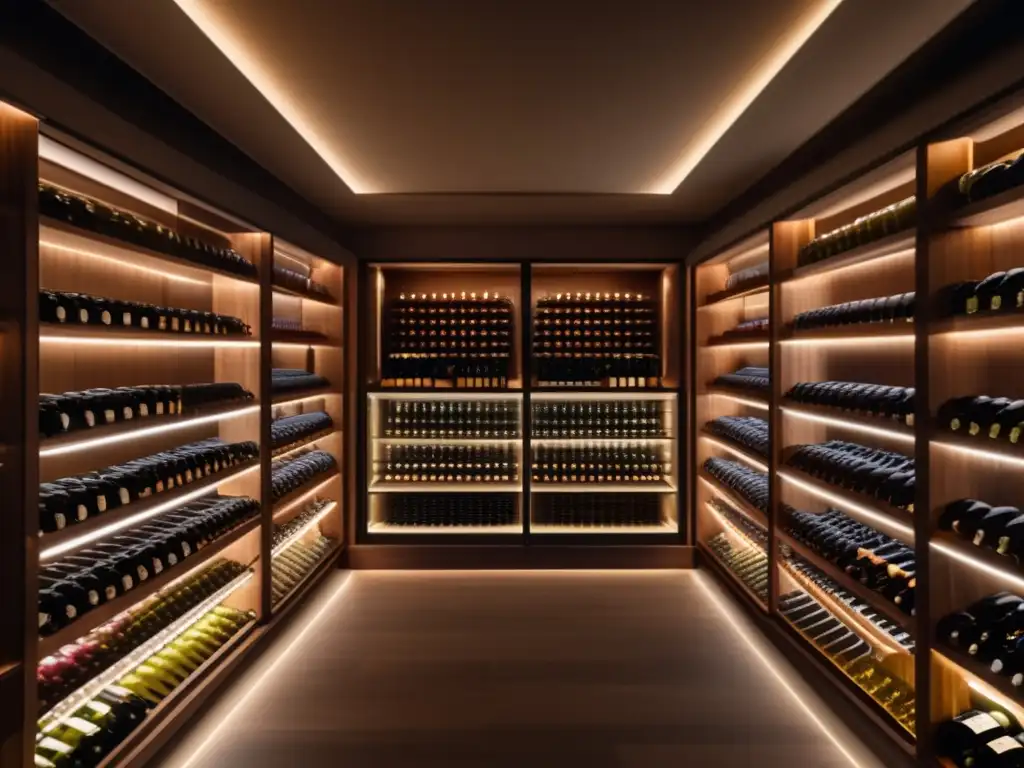 Bodega de vinos de lujo Bodega de vinos con gran selección y diseño elegante - Inversión en vinos como protección contra inflación