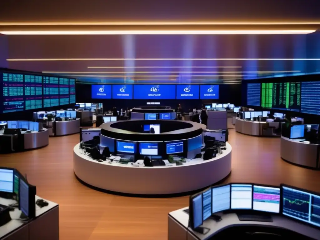 Traders en la Bolsa de Tokio Invertir en la Bolsa de Tokio: Traders enfocados en pantallas, gráficos financieros y diseño futurista
