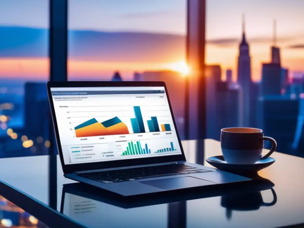 Escritorio moderno con gráficos financieros y bonos convertibles Bonos convertibles: ventajas y desventajas