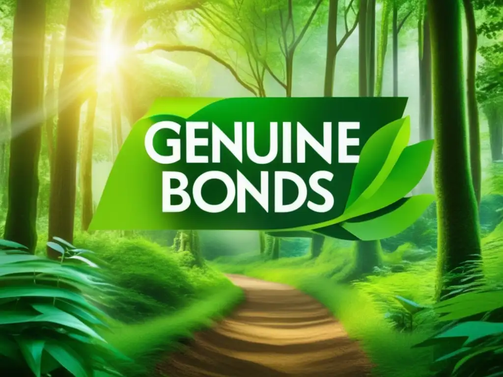 Bosque verde y vibrante con inversión en verde genuino Bosque verde exuberante, inversión en bonos verdes genuinos