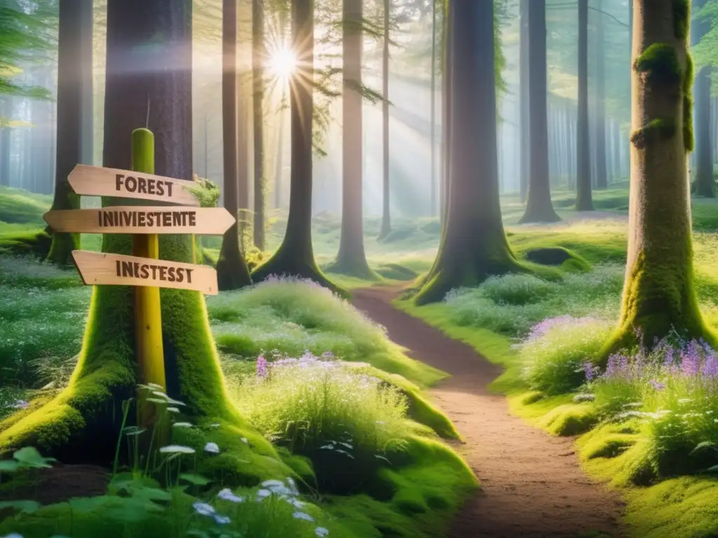 Bosque verde y sostenible Bosque verde exuberante: Inversiones ESG: guía esencial
