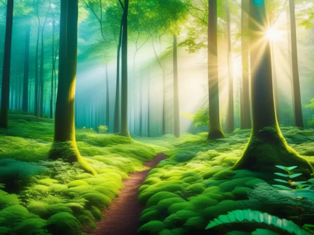 Bosque verde vibrante: belleza y sostenibilidad Bosque verde vibrante: bonos verdes rentables