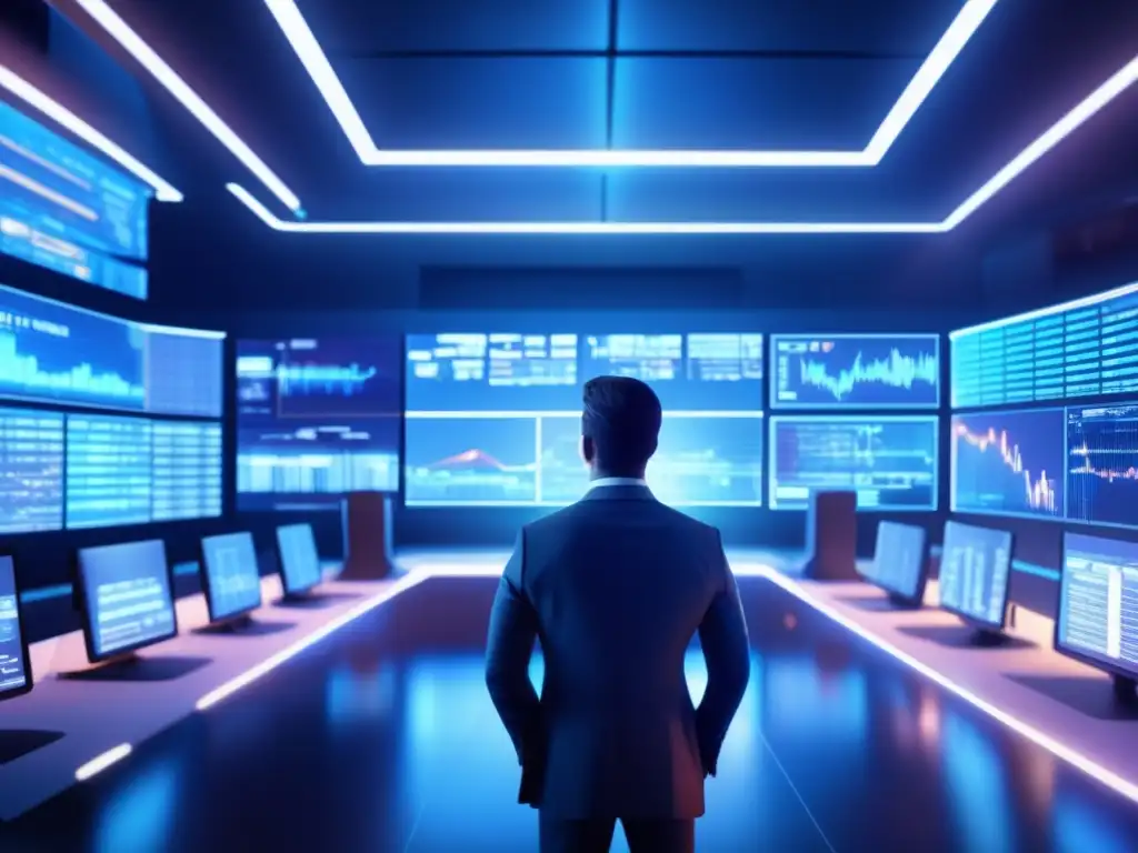Futuro trading con IA y datos en tiempo real Bots de inversión con big data en trading futurista