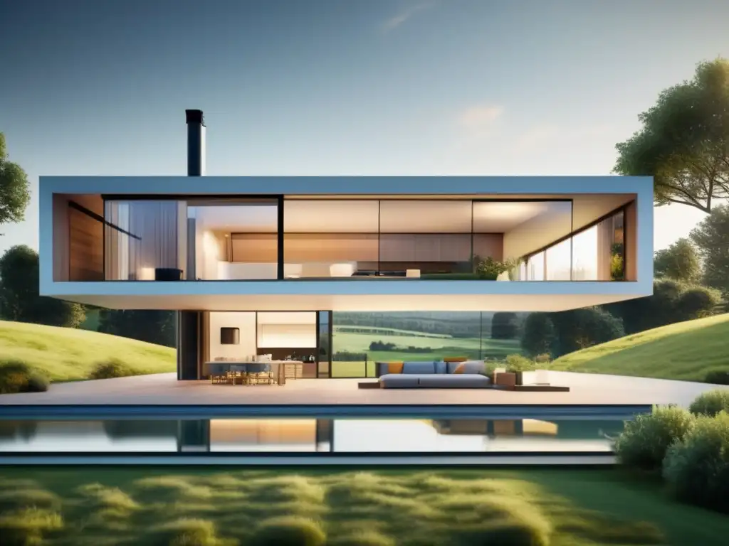 Casa moderna en el campo Casa rural moderna con ventajas y desafíos del flipping rural