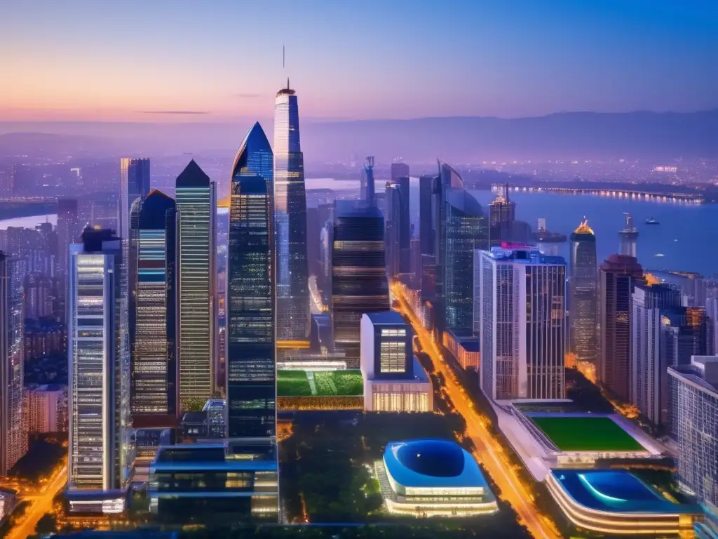 Ciudad moderna al atardecer Ciudad cosmopolita: Mitos y realidades inversiones inmobiliarias