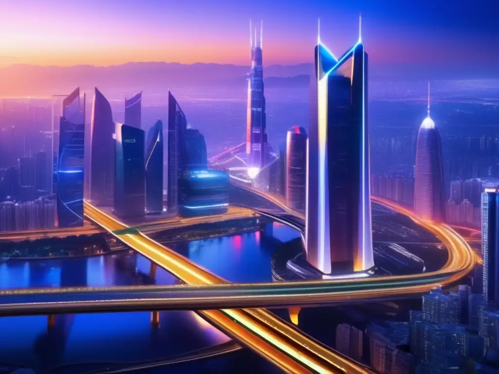 Metrópolis futurista en crecimiento Ciudad emergente: Importancia de la infraestructura en mercados emergentes