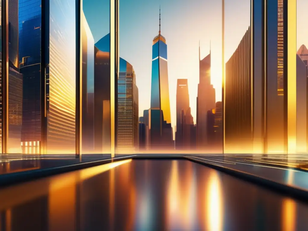 Futuro financiero: ciudad moderna y vibrante Ciudad financiera futurista con profesionales y tecnología avanzada - Cursos estrategias inversión a largo plazo