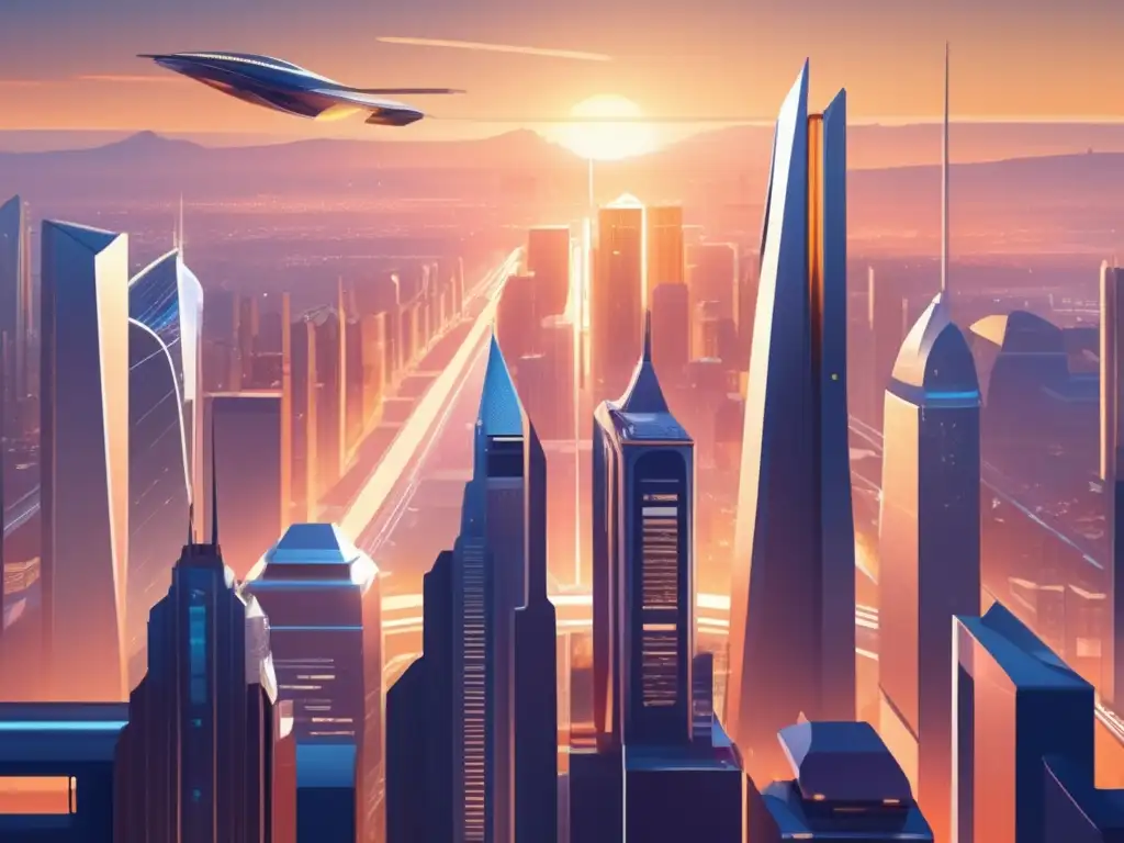 Ciudad futurista con criptomonedas Ciudad futurista con criptoactivos: Fiscalidad de criptoactivos para inversores