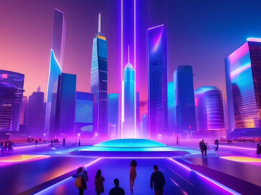 Ciudad futurista nocturna con tecnología DeFi Ciudad futurista nocturna con DeFi: Guía completa DeFi para principiantes