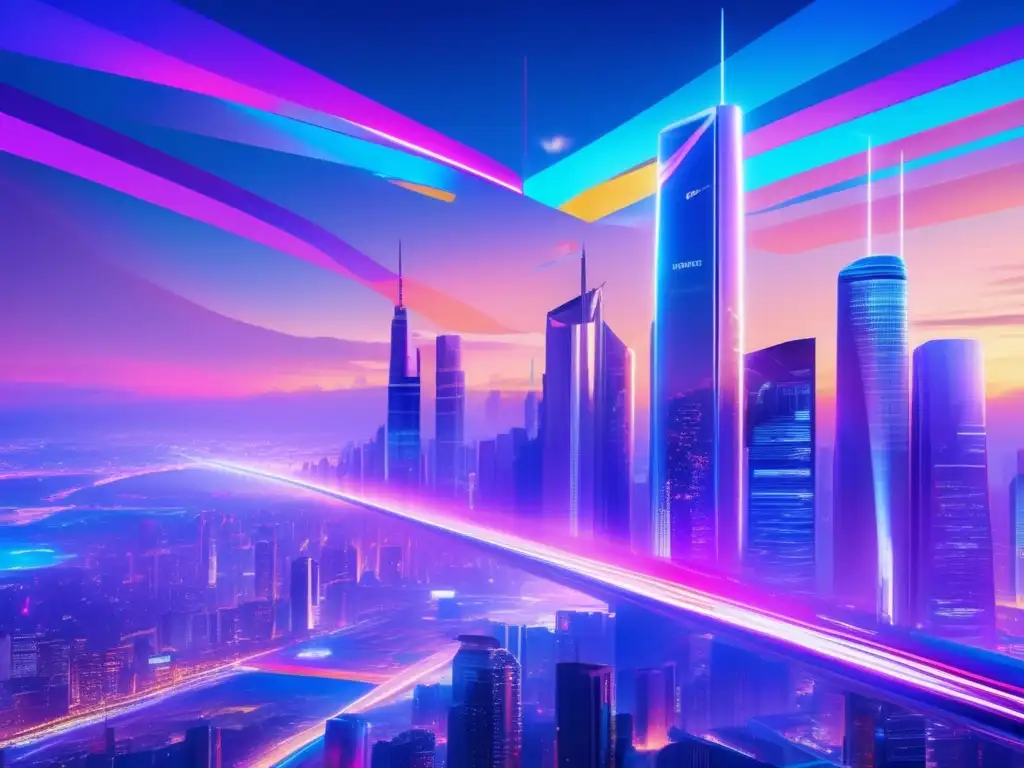 Futuro urbano tecnológico Ciudad futurista: Inversión ICO, potencial explosivo