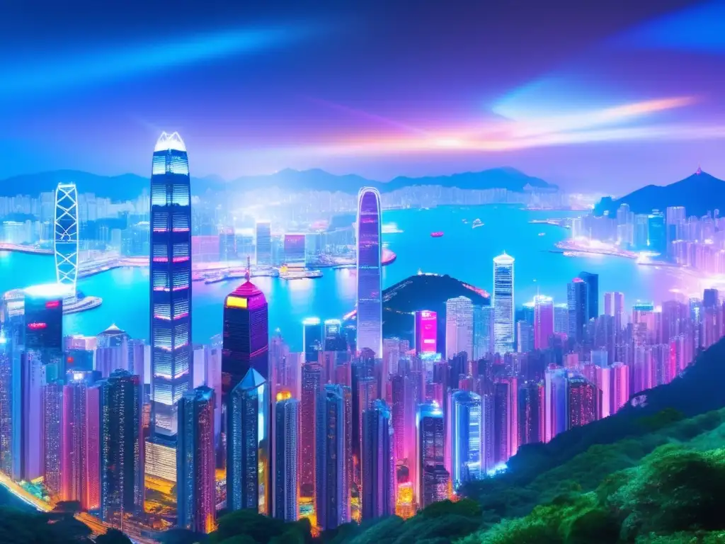 Hong Kong: Ciudad futurista y fintech Ciudad futurista de Hong Kong, líderes fintech en Asia