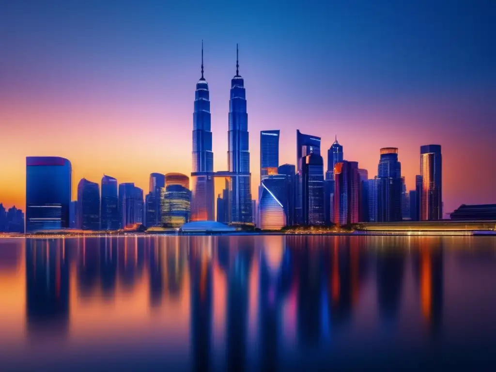 Ciudad moderna al atardecer Ciudad moderna al atardecer: éxito en inversiones inmobiliarias con optimización fiscal