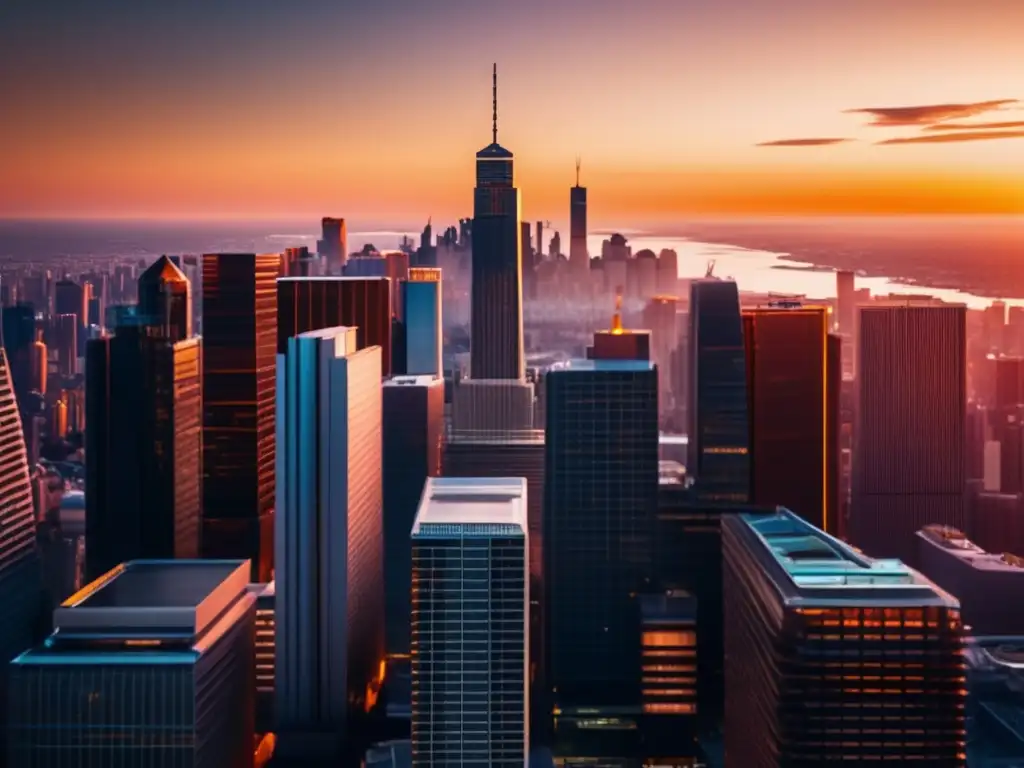 Ciudad moderna al atardecer Ciudad moderna al atardecer: Inversiones en commodities y planificación fiscal