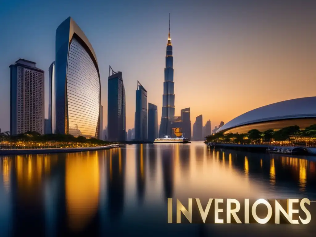 Oportunidades de inversión en Asia Ciudad moderna al atardecer con rascacielos reflejando el sol