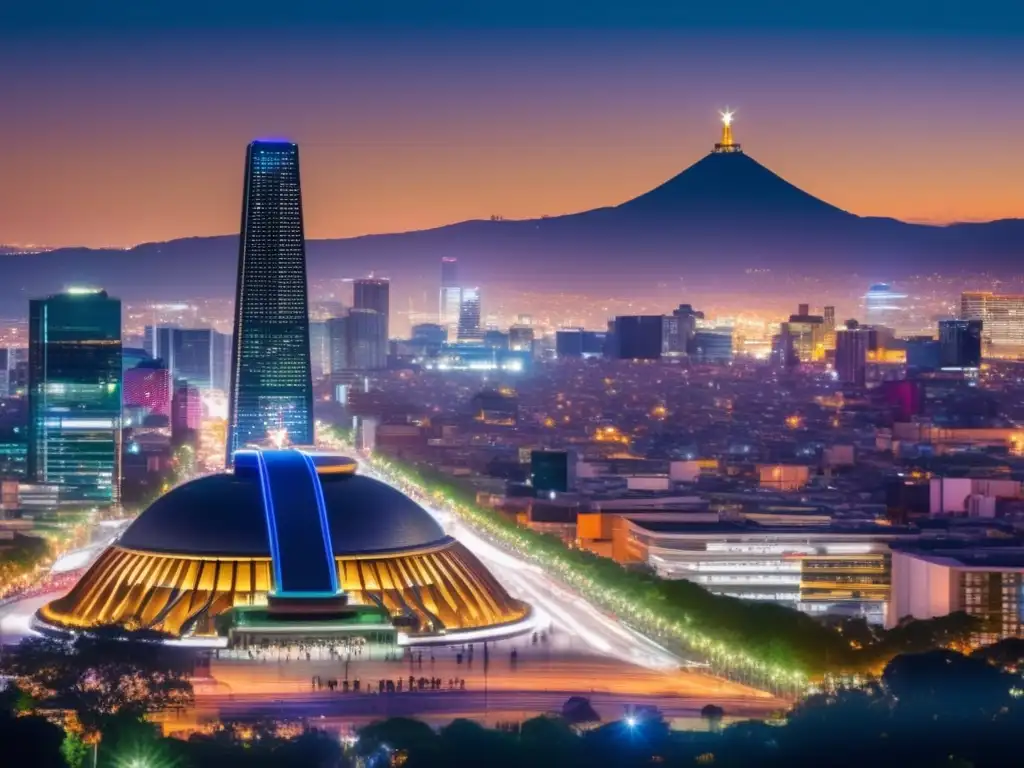 Ciudad de México: skyline, luces y profesionales Ciudad de México nocturna: Leyes fiscales México inversión