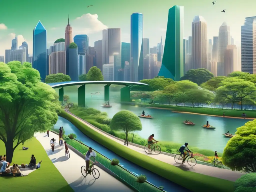Ciudad sostenible con naturaleza Ciudad sostenible: impacto cambio climático en inversiones financieras