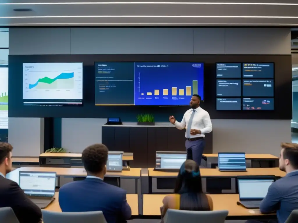 Aula moderna con tecnología avanzada Clase moderna con tecnología avanzada y profesor experto - Cursos de inversión en metales preciosos