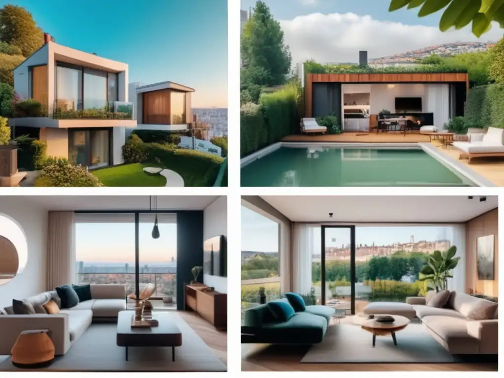 Comparación entre Airbnb y alquiler tradicional Comparativa Airbnb vs Alquiler Tradicional: imagen 8k con dos escenas contrastantes, moderna y tradicional