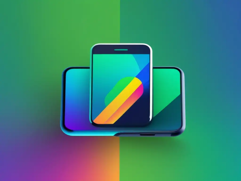 Smartphone con Stash y Acorns Comparativa de aplicaciones de inversión con gráficos y logos de Stash y Acorns