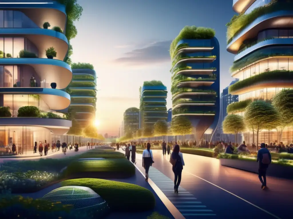 Futuro urbano sostenible: ciudad ecológica Comparativa de estándares de sostenibilidad para inversores en una ciudad futurista sostenible con infraestructura verde