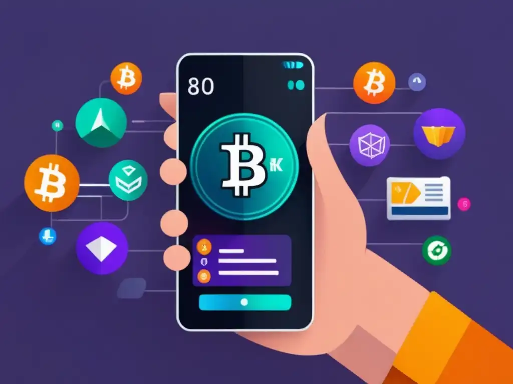 Interfaz moderna de billetera digital Guía completa criptomoneda principiantes economía digital: billetera digital moderna y segura con criptomonedas y autenticación de dos factores