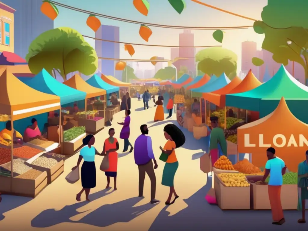 Transformación comunitaria con préstamos Transformación comunitaria con préstamos pequeños - Comunidad vibrante en transformación, con diversidad, emprendedores, jardín y centro comunitario