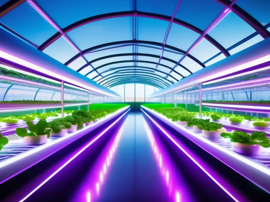 Futuro digital: Granja hidropónica avanzada Concepto de farming en criptomonedas en granja digital avanzada