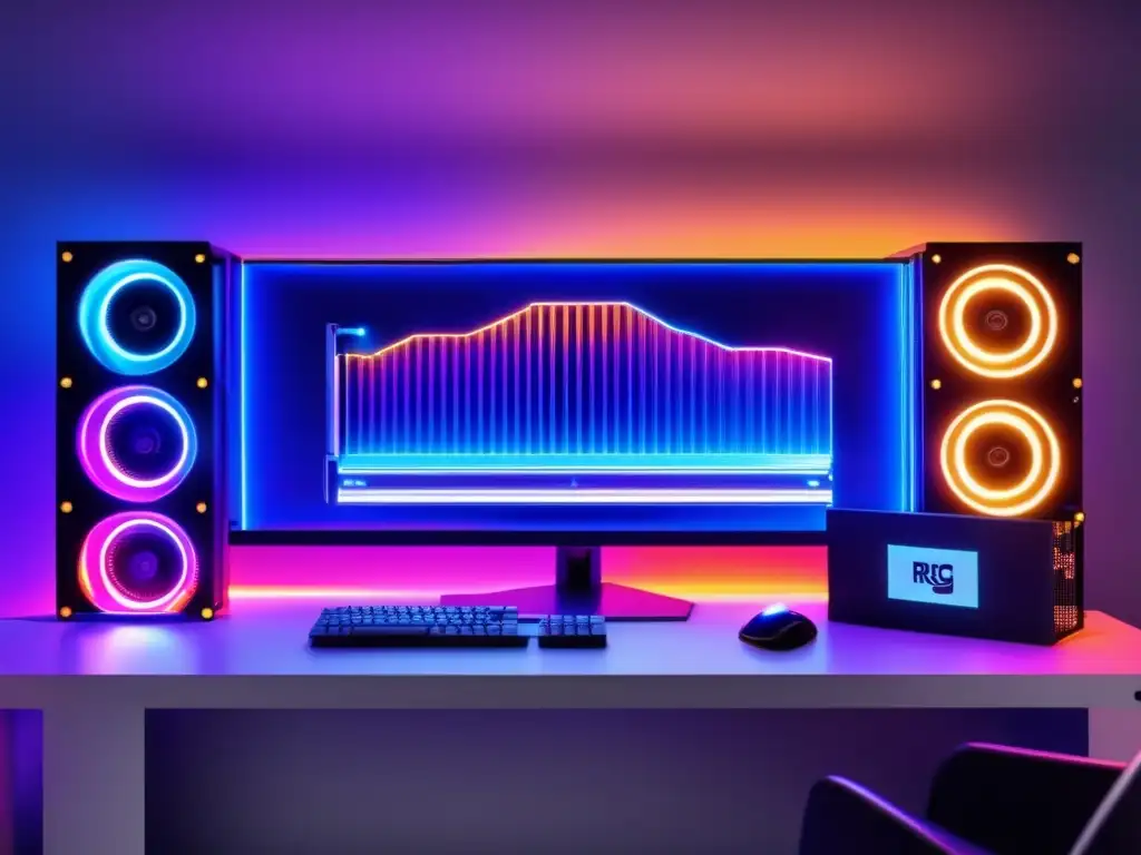 Eficiente y profesional rig de minería con iluminación RGB Consejos para optimizar tu RIG de minería en un espacio profesional con una increíble imagen ultradetallada de 8k