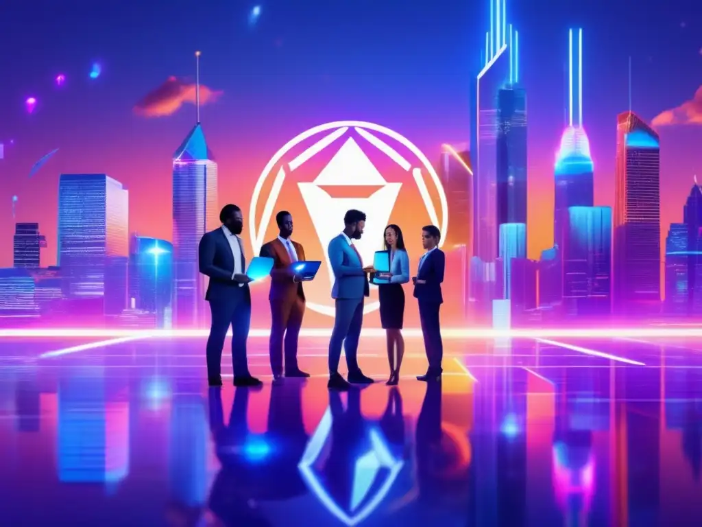 Ciudad futurista de criptomonedas Consejos para seguridad y diversificación en inversiones criptográficas