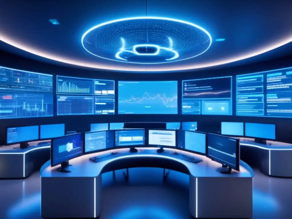 Control de ciberseguridad avanzado Control de ciberseguridad 8K: sala moderna y elegante