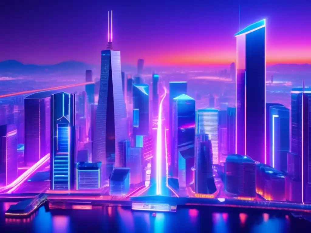 Ciudad futurista con criptomonedas Criptomonedas 2017: Impacto global y atención capturada