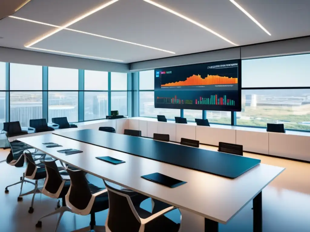 Aula moderna con diseño contemporáneo y cursos de inversión Curso inversión bolsa: sala moderna, luz natural, profesionales discutiendo, instructor
